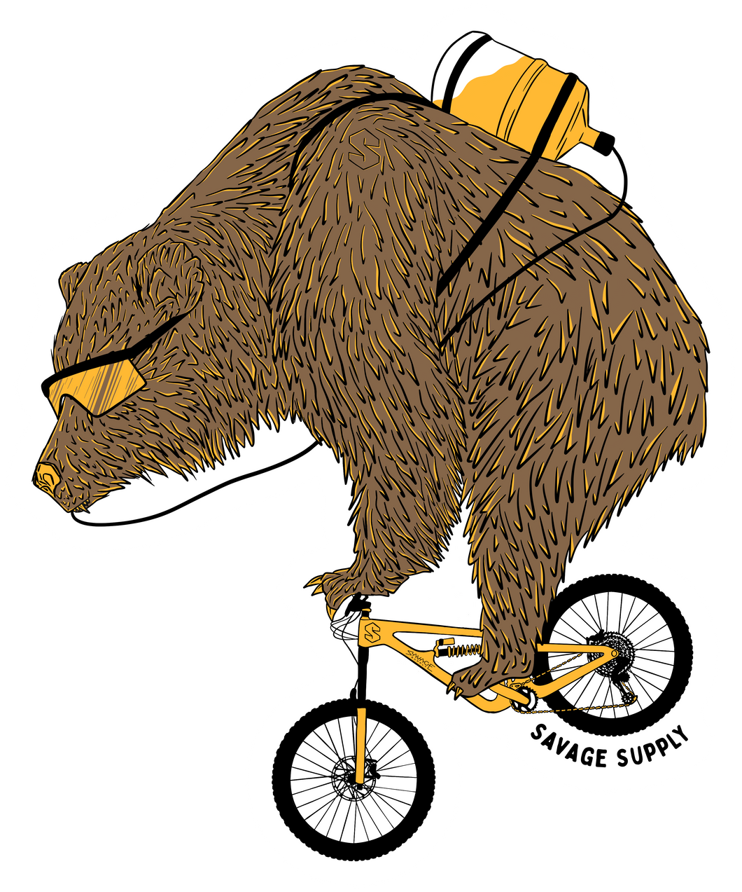 Biker Bear Sticker
